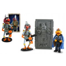 Disney Parks Muppets Animal as Boba Fett, Scooter as Lando & Link as Han Solo in Carbonite